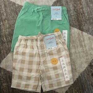 Cat & Jack Kids' Mint and Beige Checkered Shorts